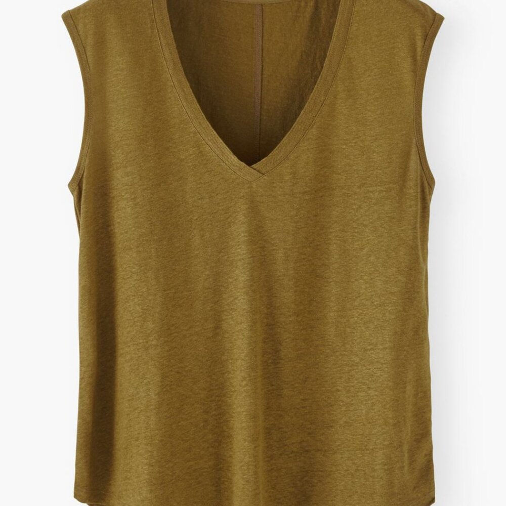 Olive Linen Jersey - Picture 5 of 7